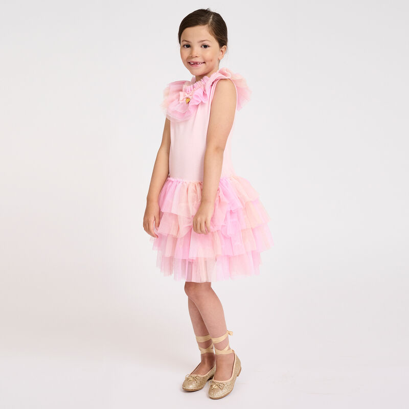 Girls Pink Tulle Dress, 1, hi-res image number null
