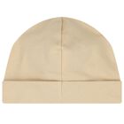 طقم هدايا ملابس أطفال بيج اللون مزين بشعار دب تيدي, 2, hi-res