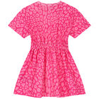 Girls Pink Logo Dress, 1, hi-res