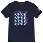 Boys Navy Blue Logo T-Shirt, 3, hi-res