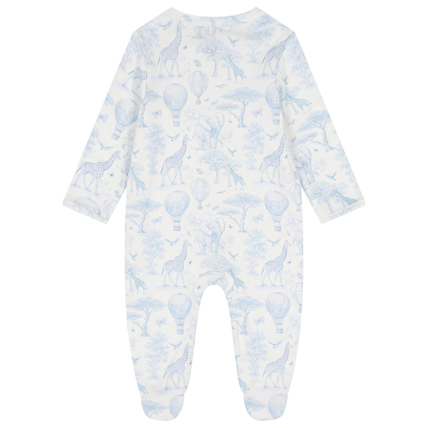 Baby Boys White & Blue Africa Babygrow Gift Set, 1, hi-res