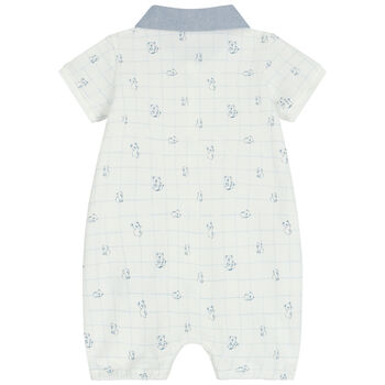 Baby Boys White Koala Polo Romper
