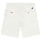 Boys White Logo Shorts, 1, hi-res