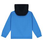 طقم بدلة رياضية أولاد بالشعار باللون الرمادي والأزرق ( 3قطع), 2, hi-res