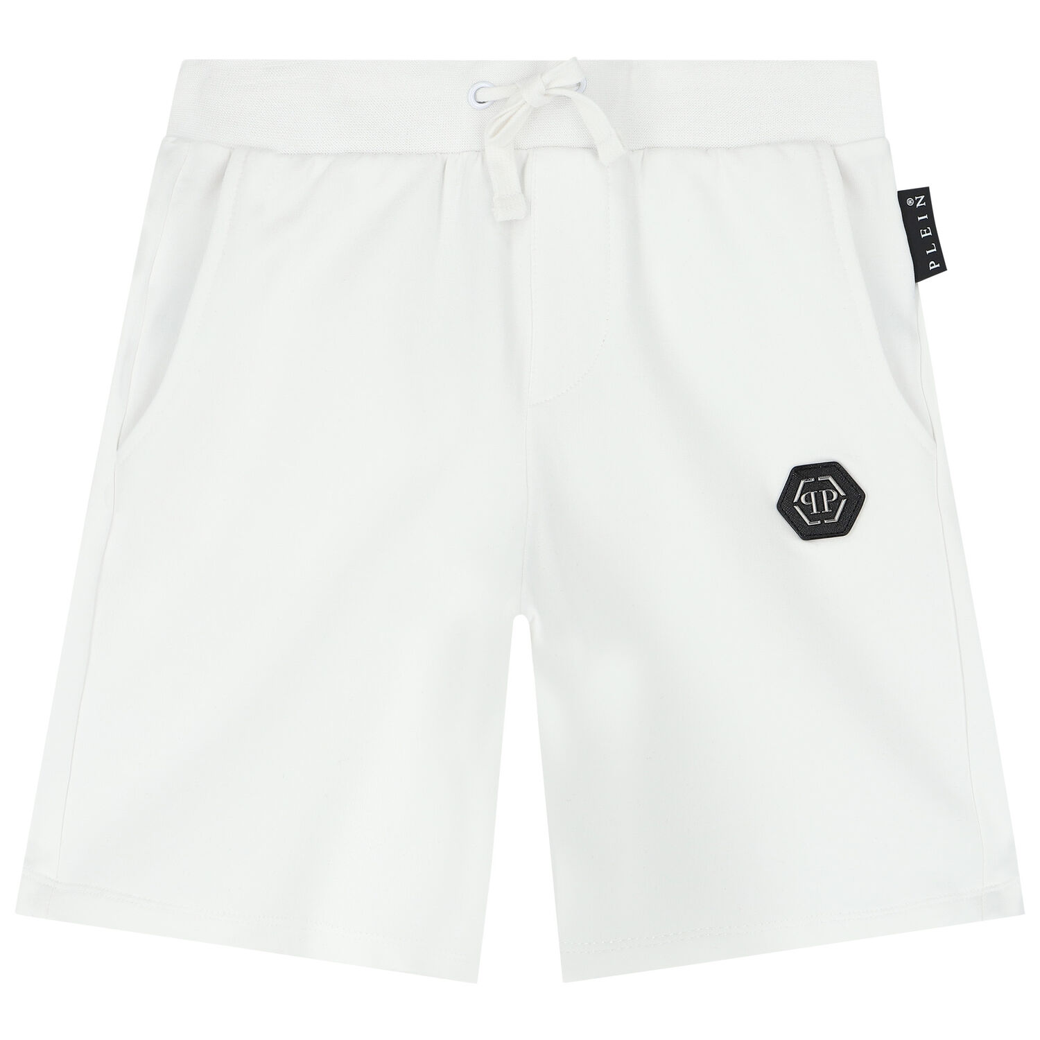 شورت بالشعار باللون الأبيض للأولاد, 2, hi-res