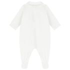 White Logo Babygrow, 1, hi-res