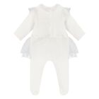 Baby Girls Ivory Bow Babygrow Set, 2, hi-res