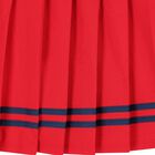 Girls Red Logo Pleated Dress, 2, hi-res