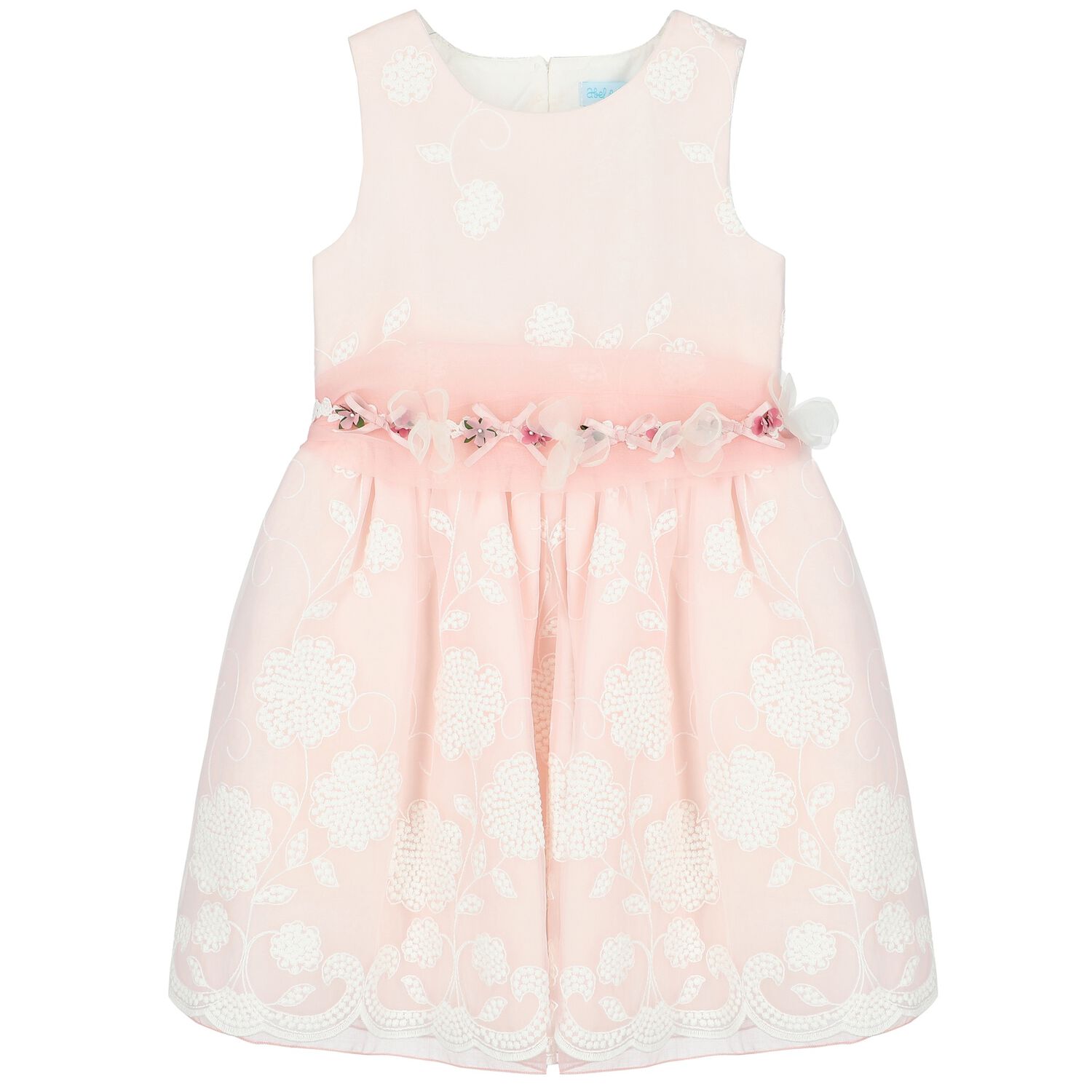 Girls Pink & White Floral Dress, 2, hi-res image number null