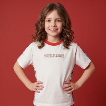 Girls White Logo T-Shirt