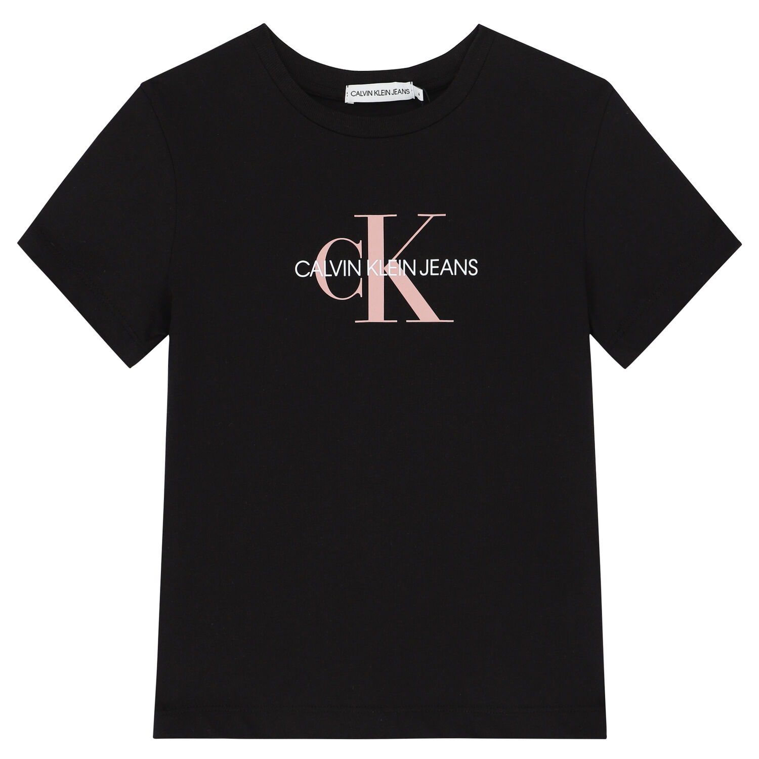 Girls Black Logo T-Shirt, 9, hi-res image number null