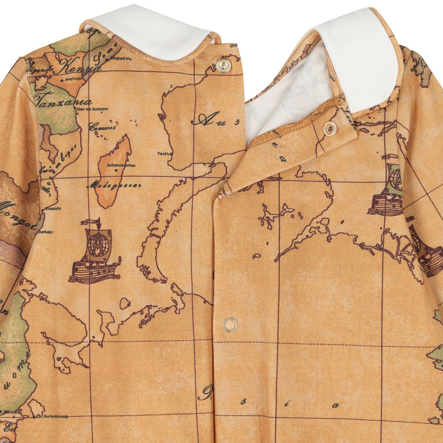 Ivory & Beige Geo Map Babygrow Gift Set, 2, hi-res