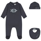 Navy Blue Logo Babygrow Gift Set, 1, hi-res