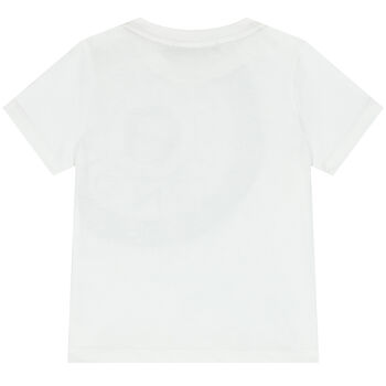 Younger Boys White Logo T-Shirt