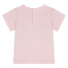 طقم ليجنز بنات بطبعة زهور باللون الوردي و الأبيض, 1, hi-res