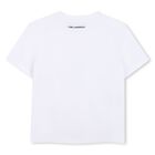 Girls White Reversible Sequin Choupette T-Shirt, 1, hi-res