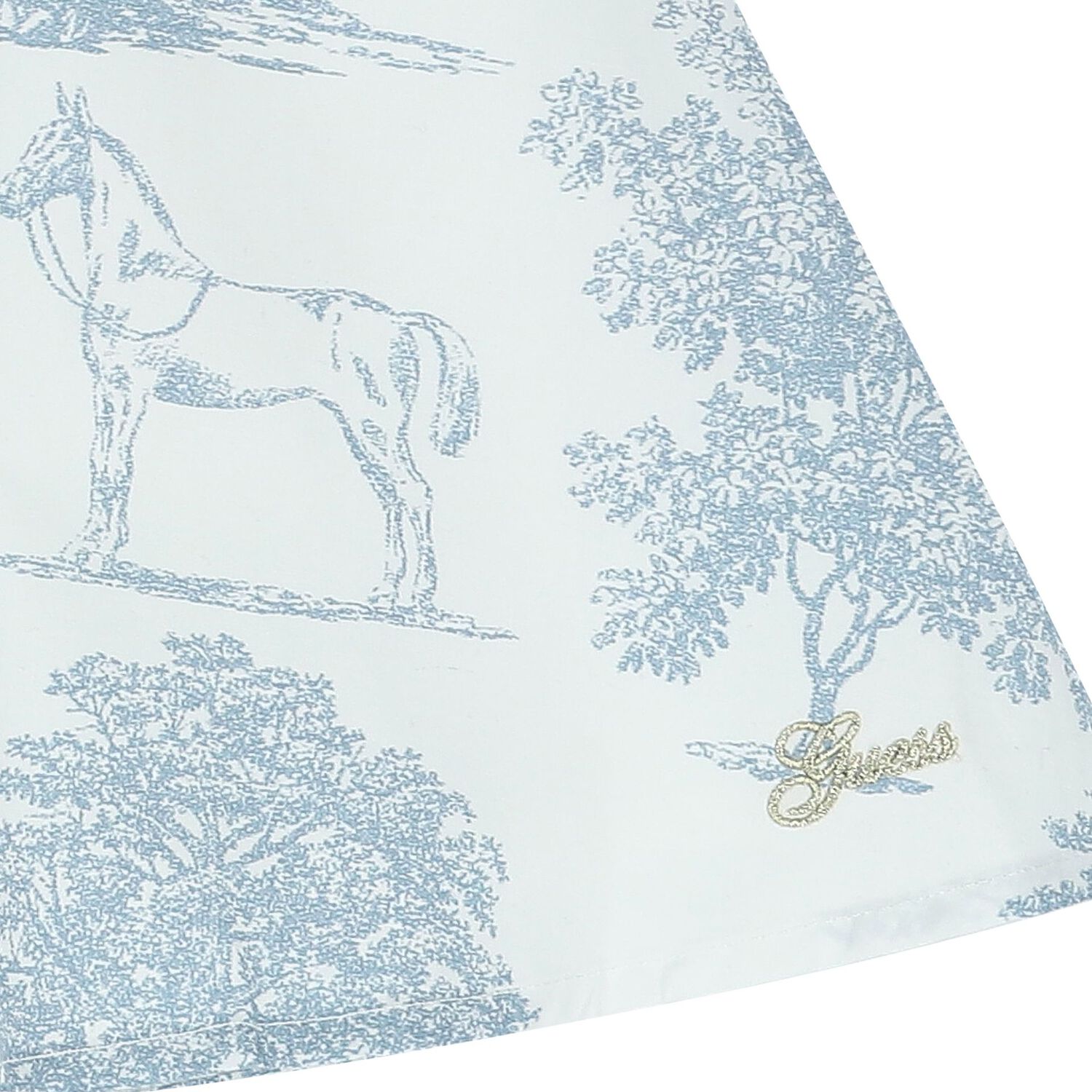 تنورة بنات بوبلين باللون الأبيض و الأزرق , 1, hi-res image number null