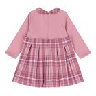 Baby Girls Pink Tartan Dress, 1, hi-res