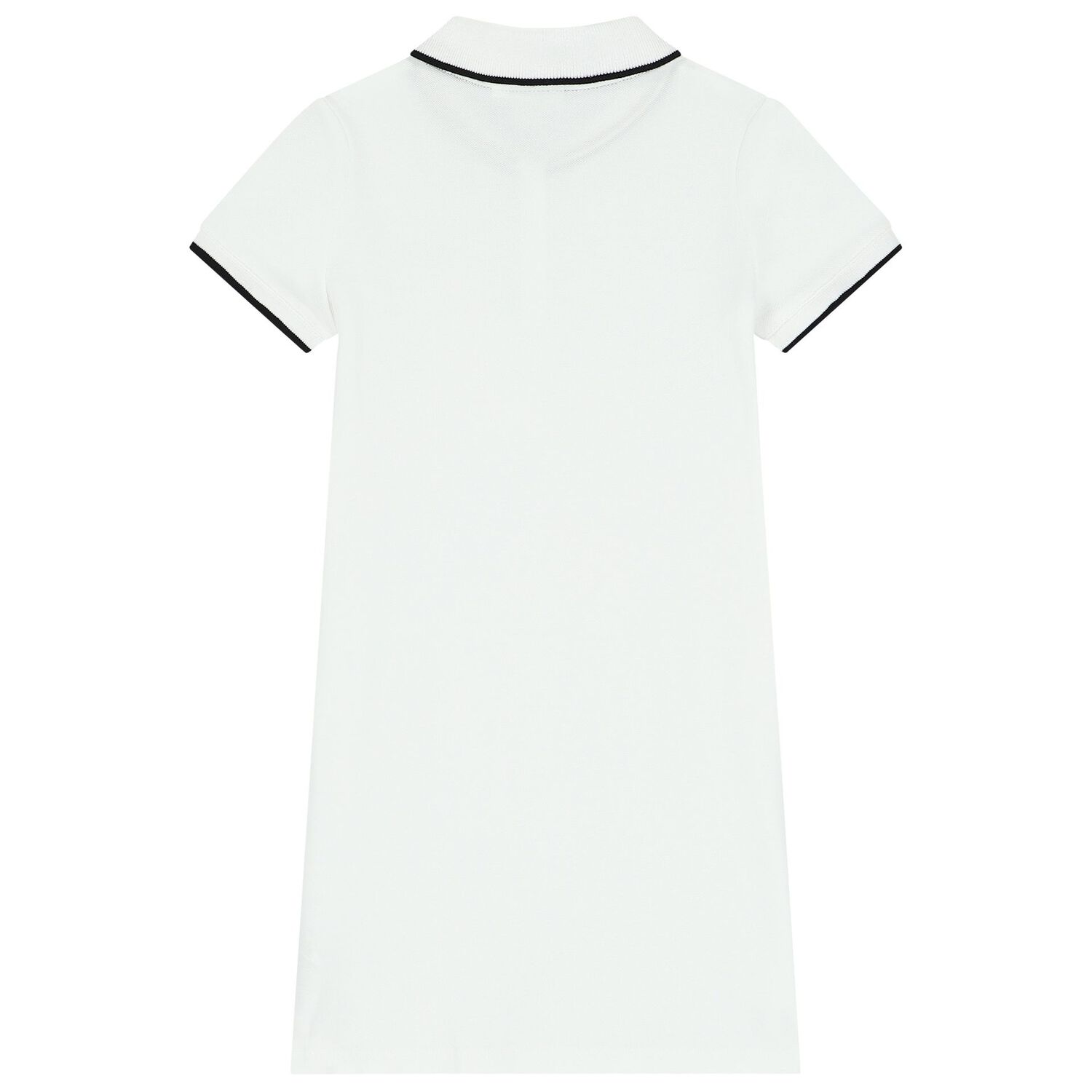 Girls White Logo Polo Dress, 2, hi-res image number null