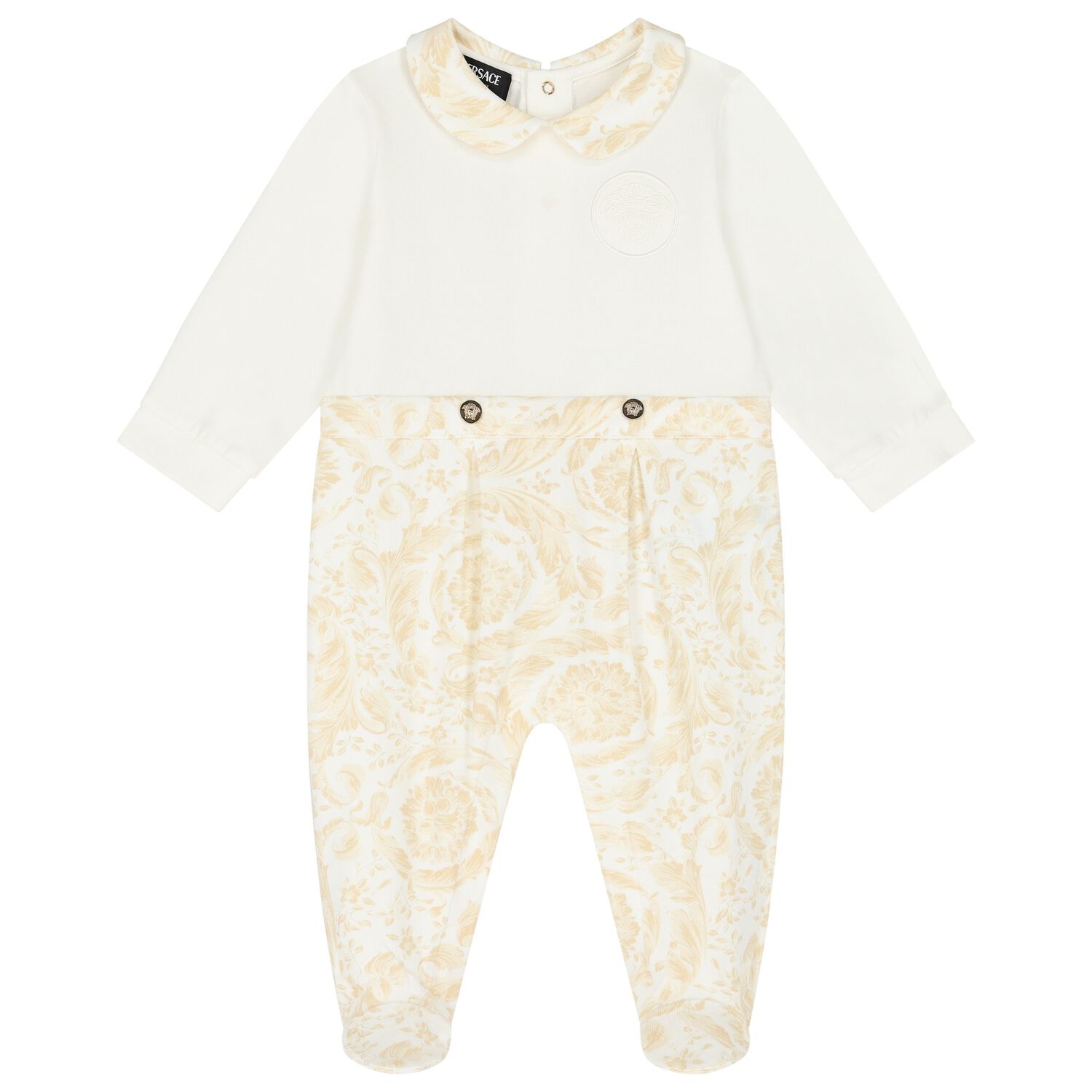 Ivory & Beige Barocco Babygrow, 1, hi-res image number null
