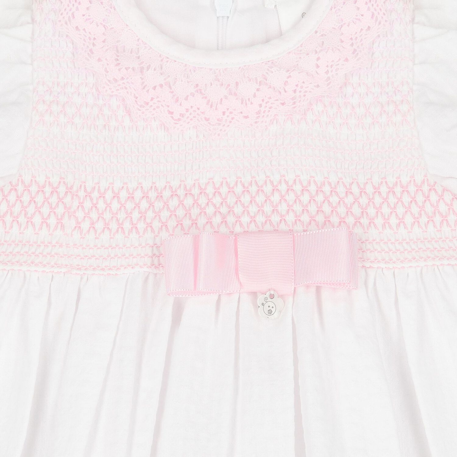 Baby Girls White & Pink Dress Set, 1, hi-res image number null