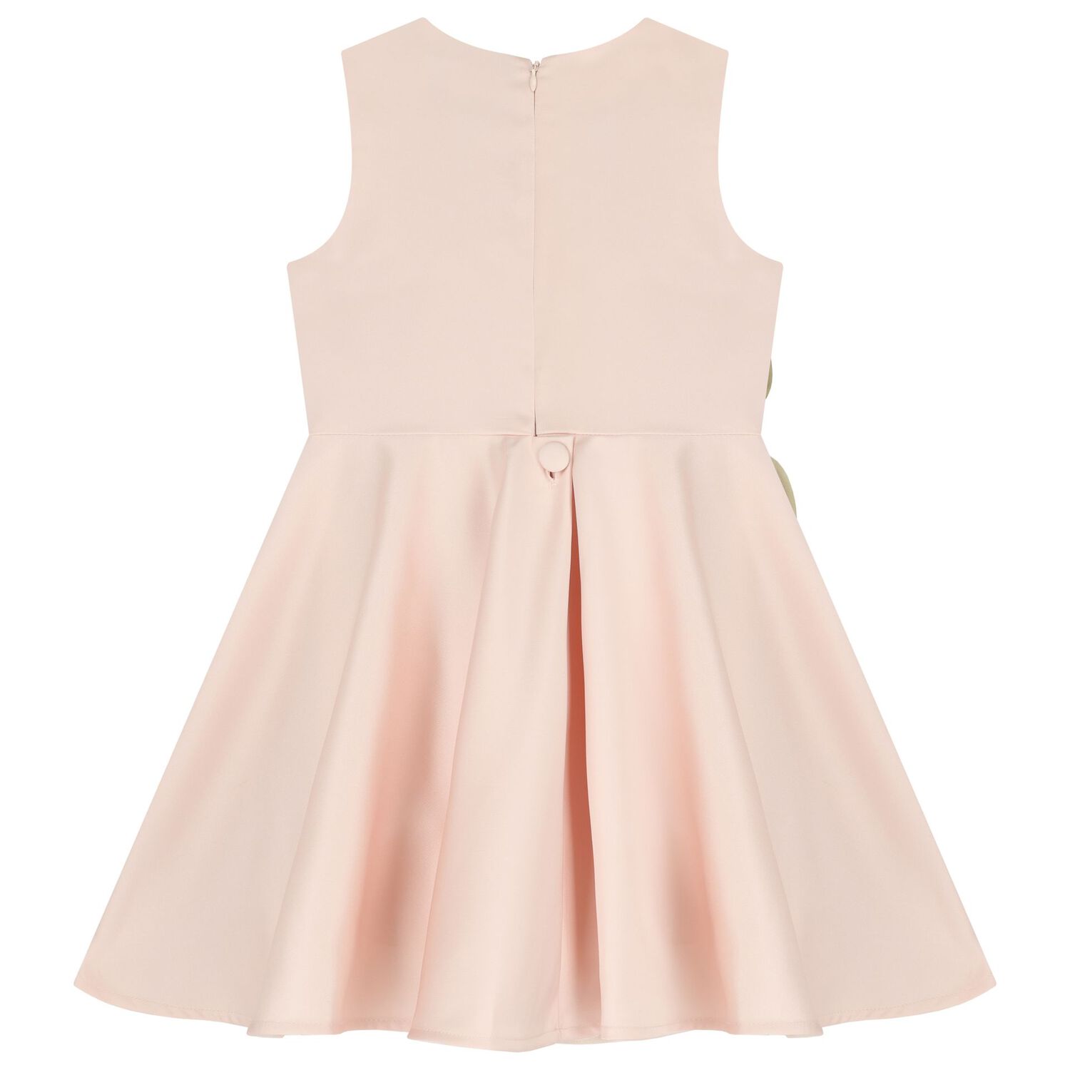 فستان للبنات مزين بالورود باللون الوردي , 2, hi-res