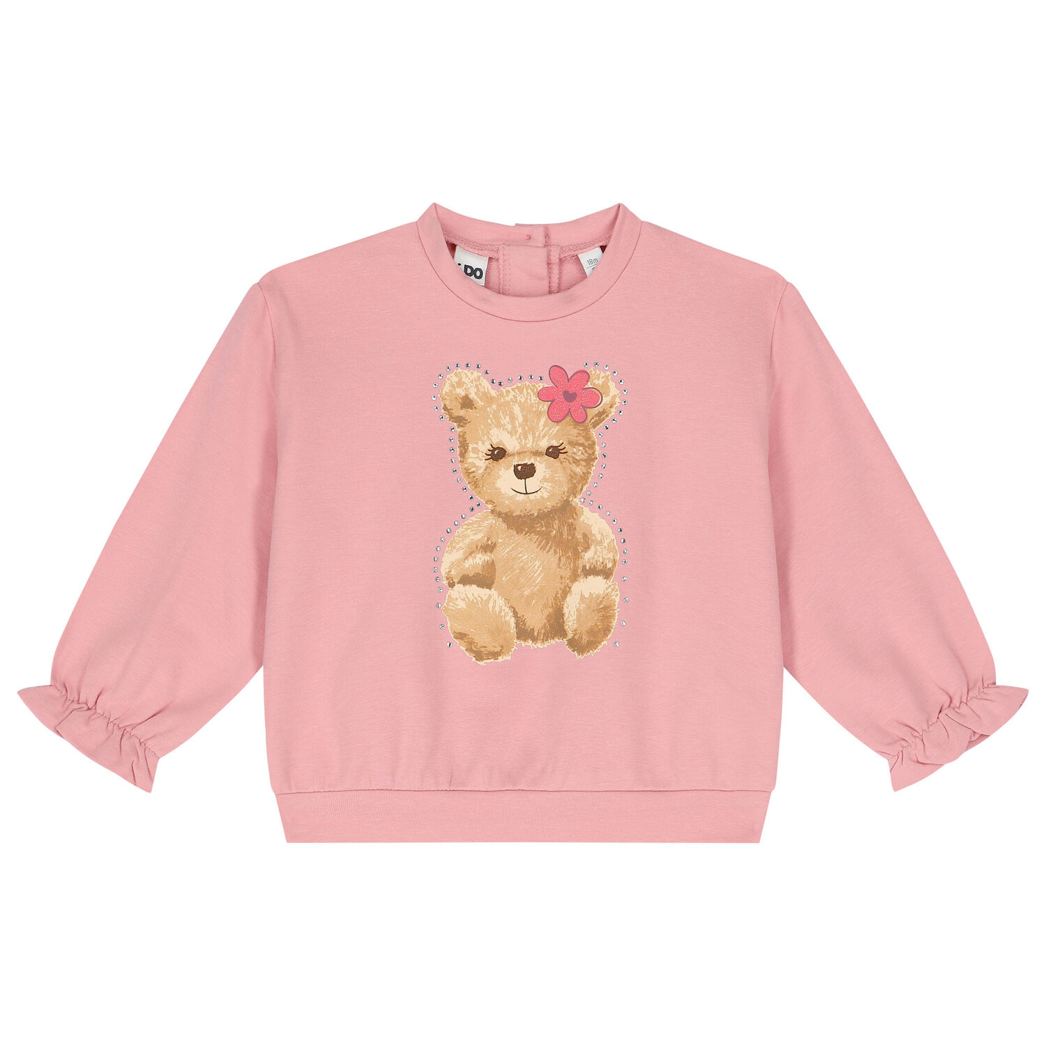 Girls Pink Teddy Bear Tracksuit, 1, hi-res