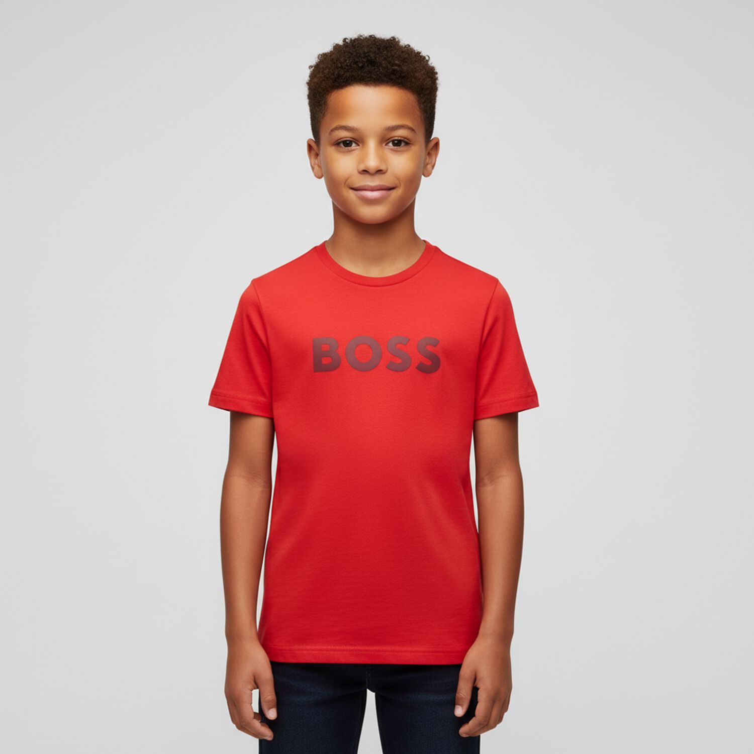 Boys Red Logo T-Shirt, 4, hi-res