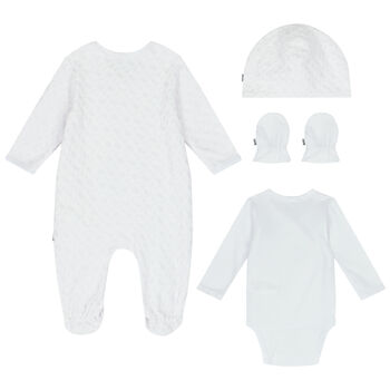 White Logo Babygrow Gift Set
