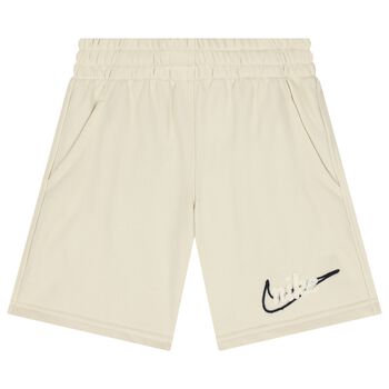 Boys Beige Logo Shorts