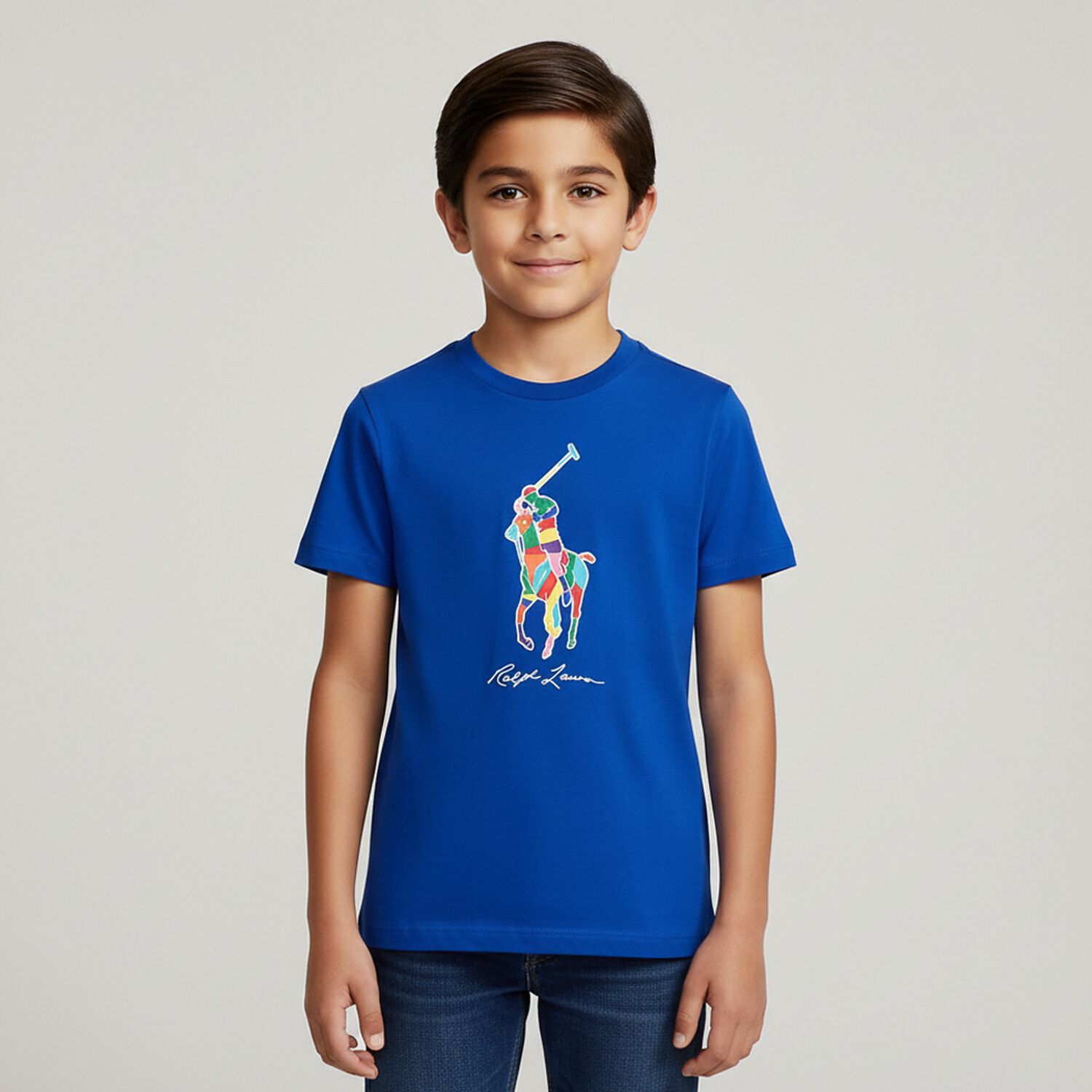 Boys Blue Logo T-Shirt, 2, hi-res