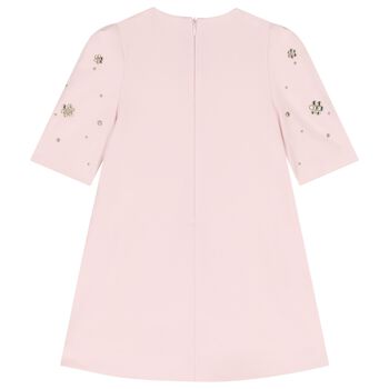Girls Pink Embellished Dress