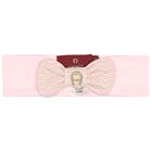 Baby Girls Pink & Gold Bow Logo Headband, 2, hi-res