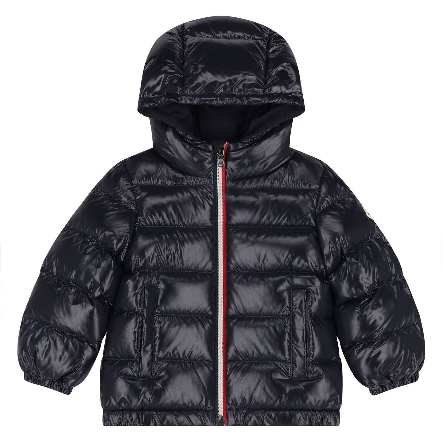 Younger Boys Navy Blue Logo Puffer Jacket, 1, hi-res image number null