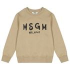 Beige & Black Logo Sweatshirt, 2, hi-res