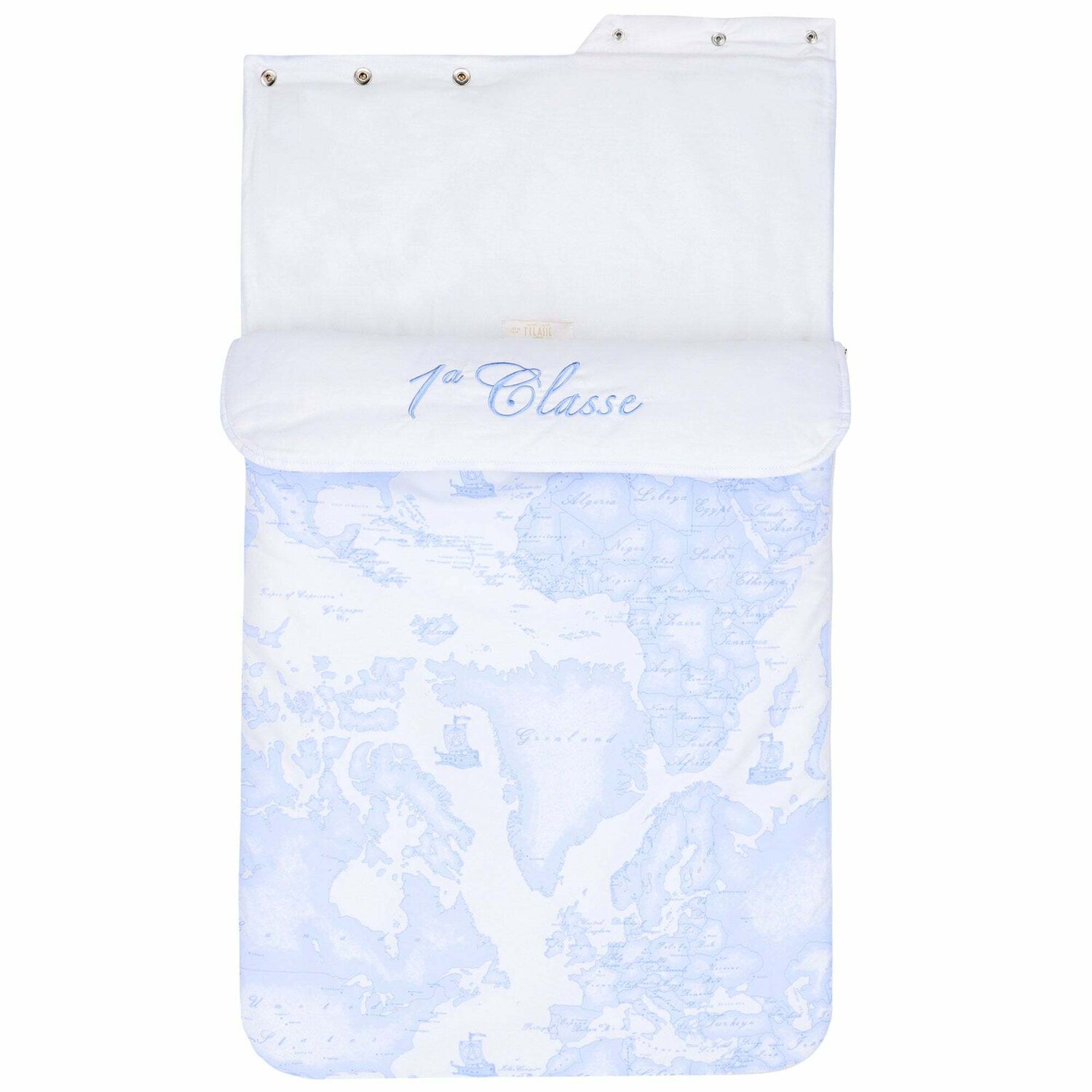 مدس بطبعة خريطة باللون الازرق, 1, hi-res