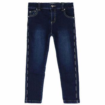 Boys Blue Denim Logo Jeans