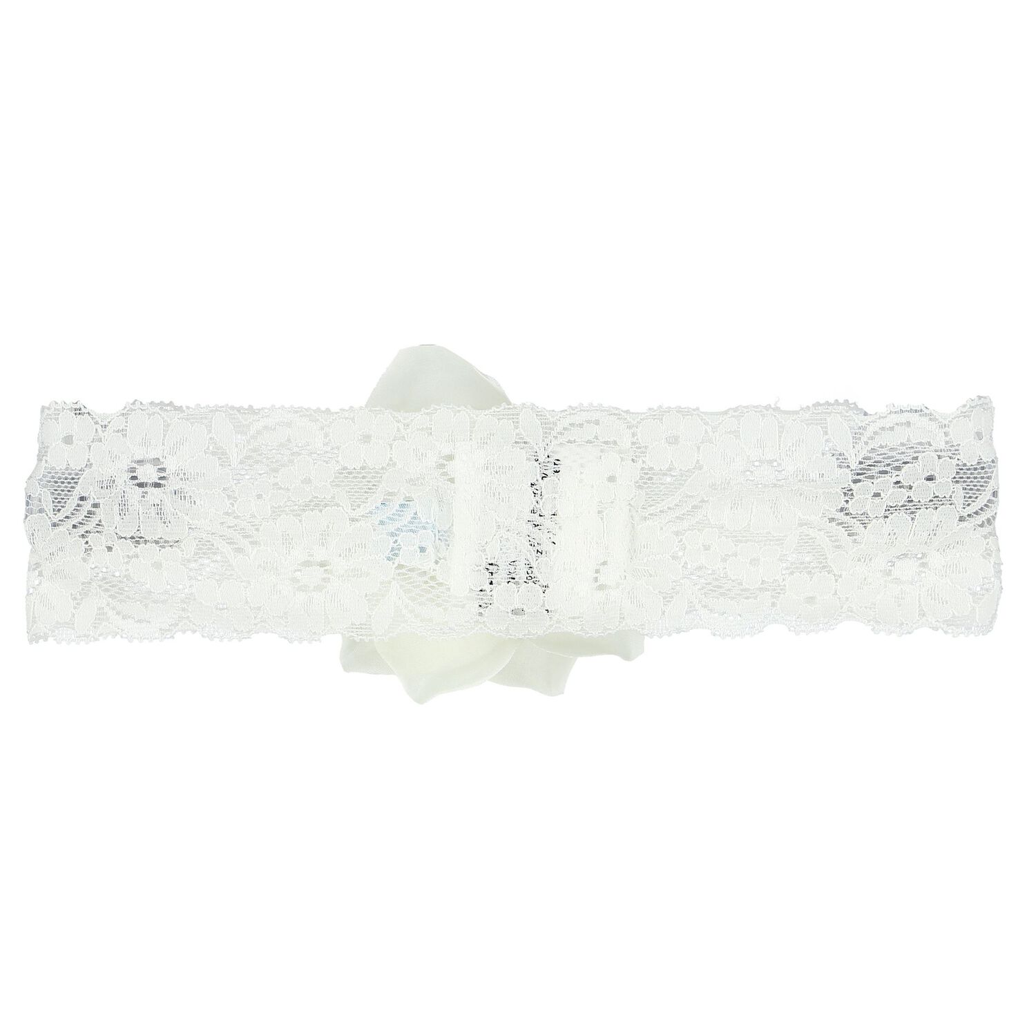 Girls White Flower Lace Headband, 1, hi-res image number null