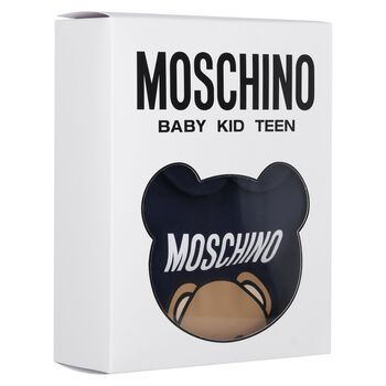 Navy Blue Teddy Bear Logo Babygrow