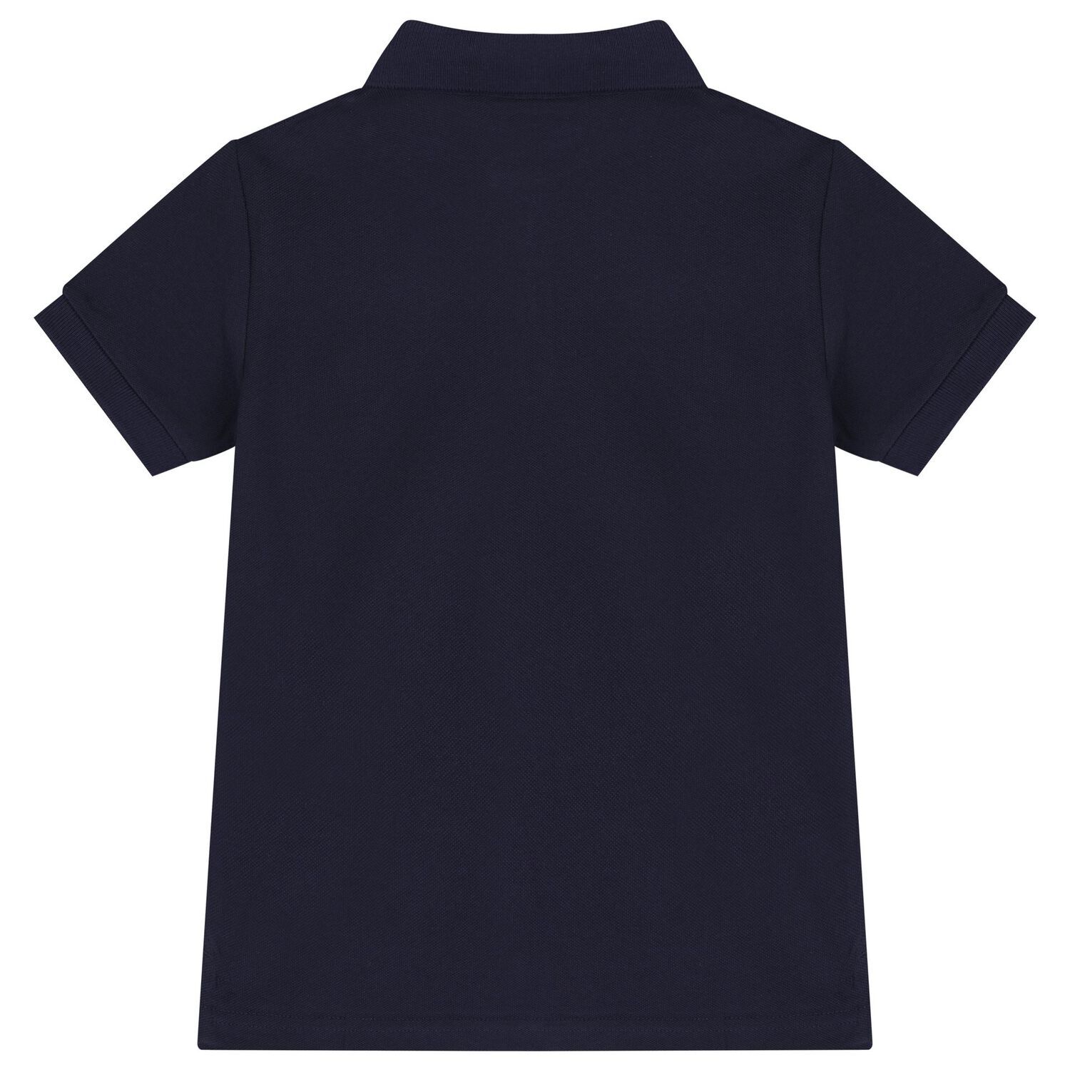 Boys Navy Cotton Logo Polo Shirt, 2, hi-res image number null