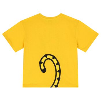 Boys Yellow Tiger Logo T-Shirt
