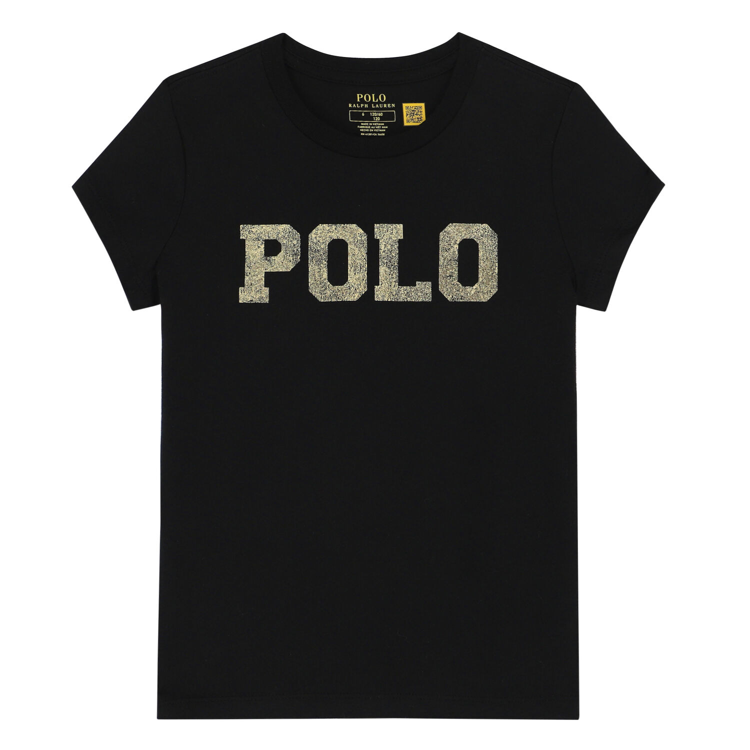 Girls Black Logo T-Shirt, 1, hi-res