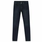 Girls Navy Denim Jeggings, 1, hi-res