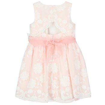 Girls Pink & White Floral Dress