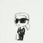 تي شيرت بشعار كارل باللون الأبيض للأولاد, 2, hi-res