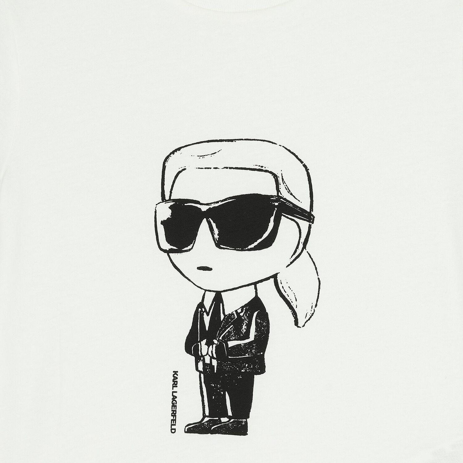 تي شيرت بشعار كارل باللون الأبيض للأولاد, 2, hi-res