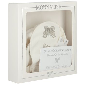 Baby Girls Ivory & Gold Butterflies Babygrow Gift Set