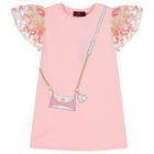Girls Pink Bag Logo Dress, 2, hi-res