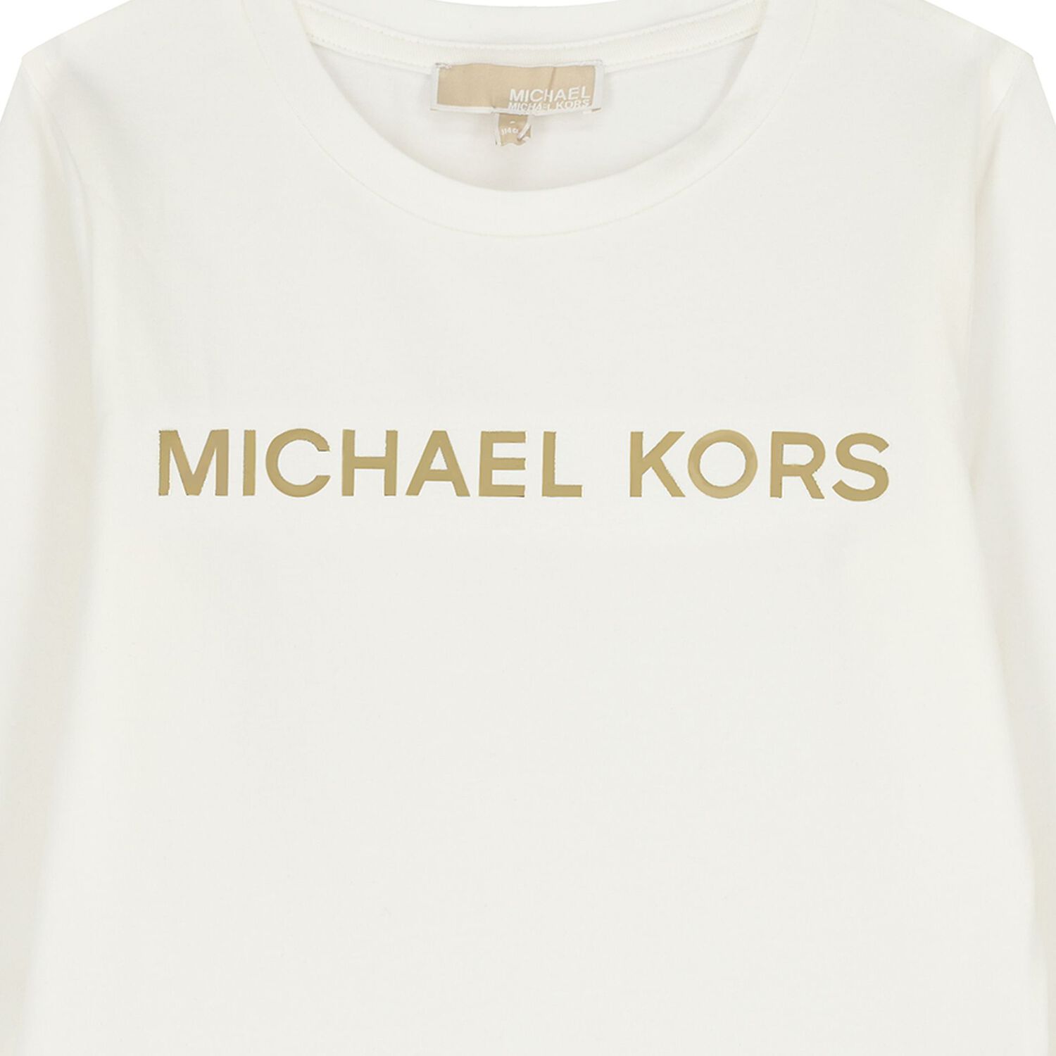 جاكيت باللون الأبيض بأكمام طويلة بشعار للبنات, 2, hi-res