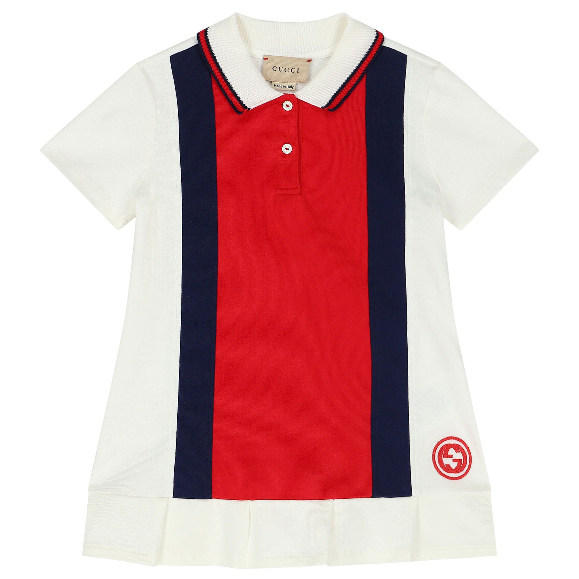 Gucci Baby Girls White and Red Polo Dress Junior Couture UAE